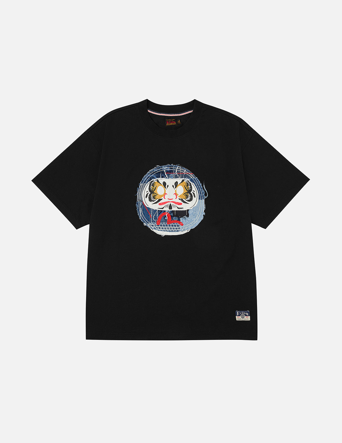 Sashiko Daruma and Seagull Relax Fit T-Shirt
