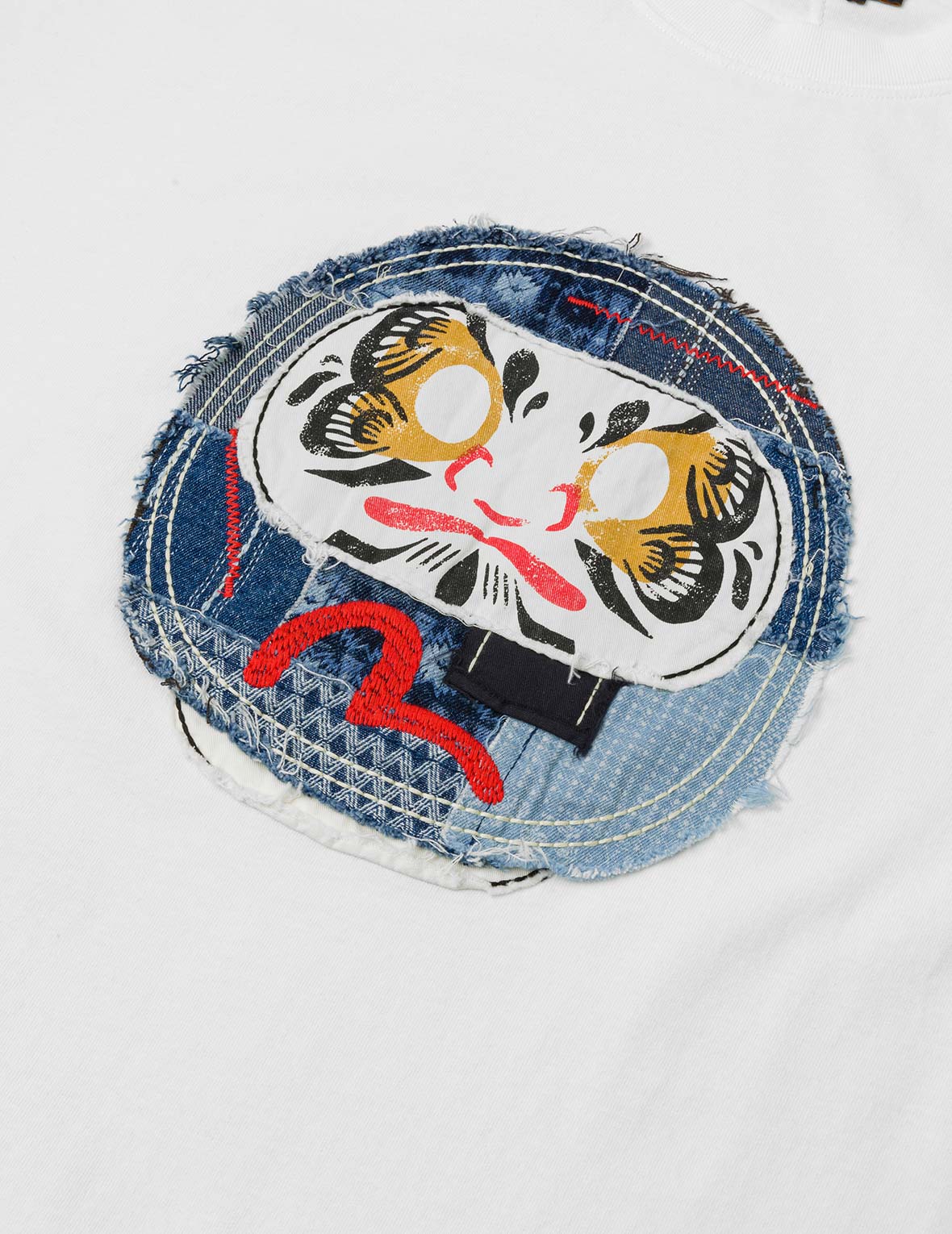 Sashiko Daruma and Seagull Relax Fit T-Shirt