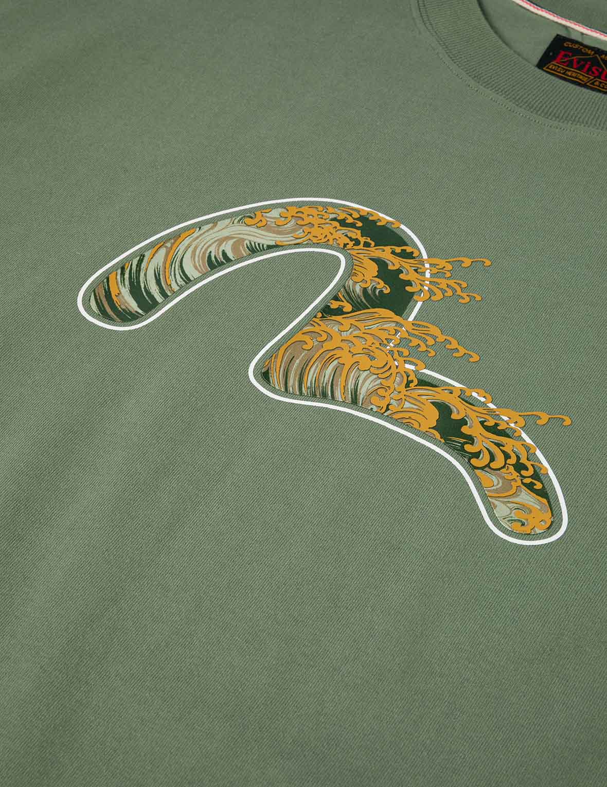 Seagull and Wave Print Relax Fit T-Shirt