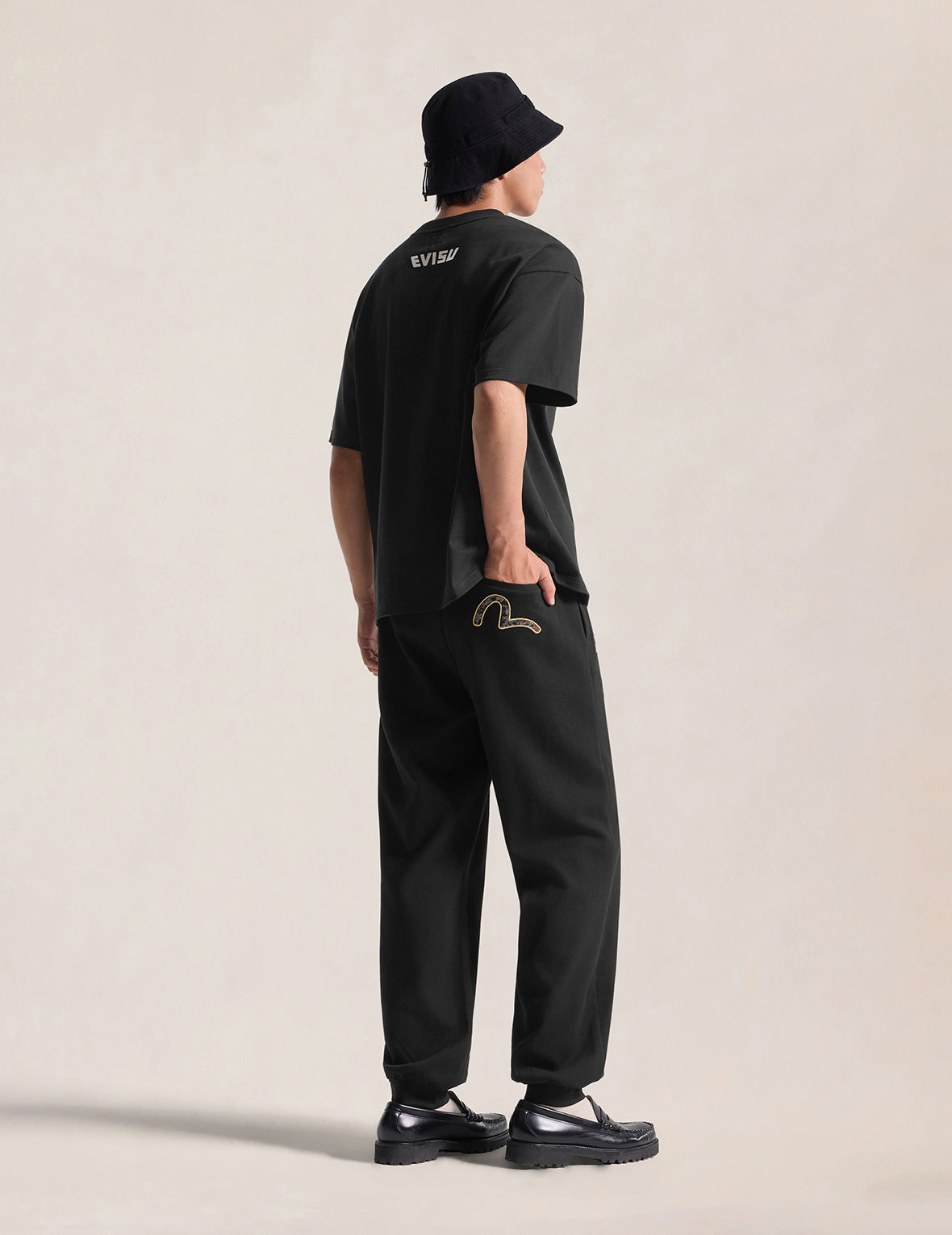 Double-Layer Brocade Pocket Tee