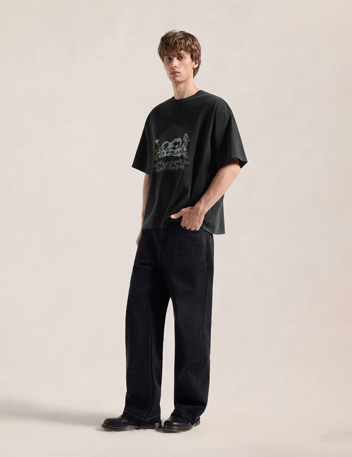 Godhead & Evisu Logo Printed T-Shirt