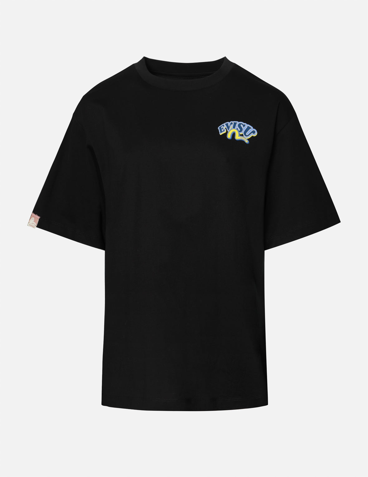 达磨与招财猫图案大M印花超宽版型T恤