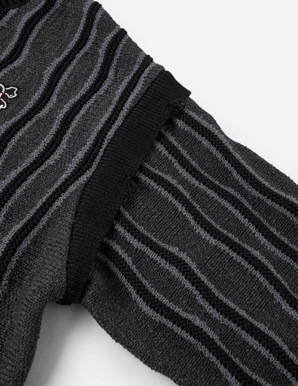 Skull Heart Appliqué Embroidery Fashion Fit Knitted Sweatshirt