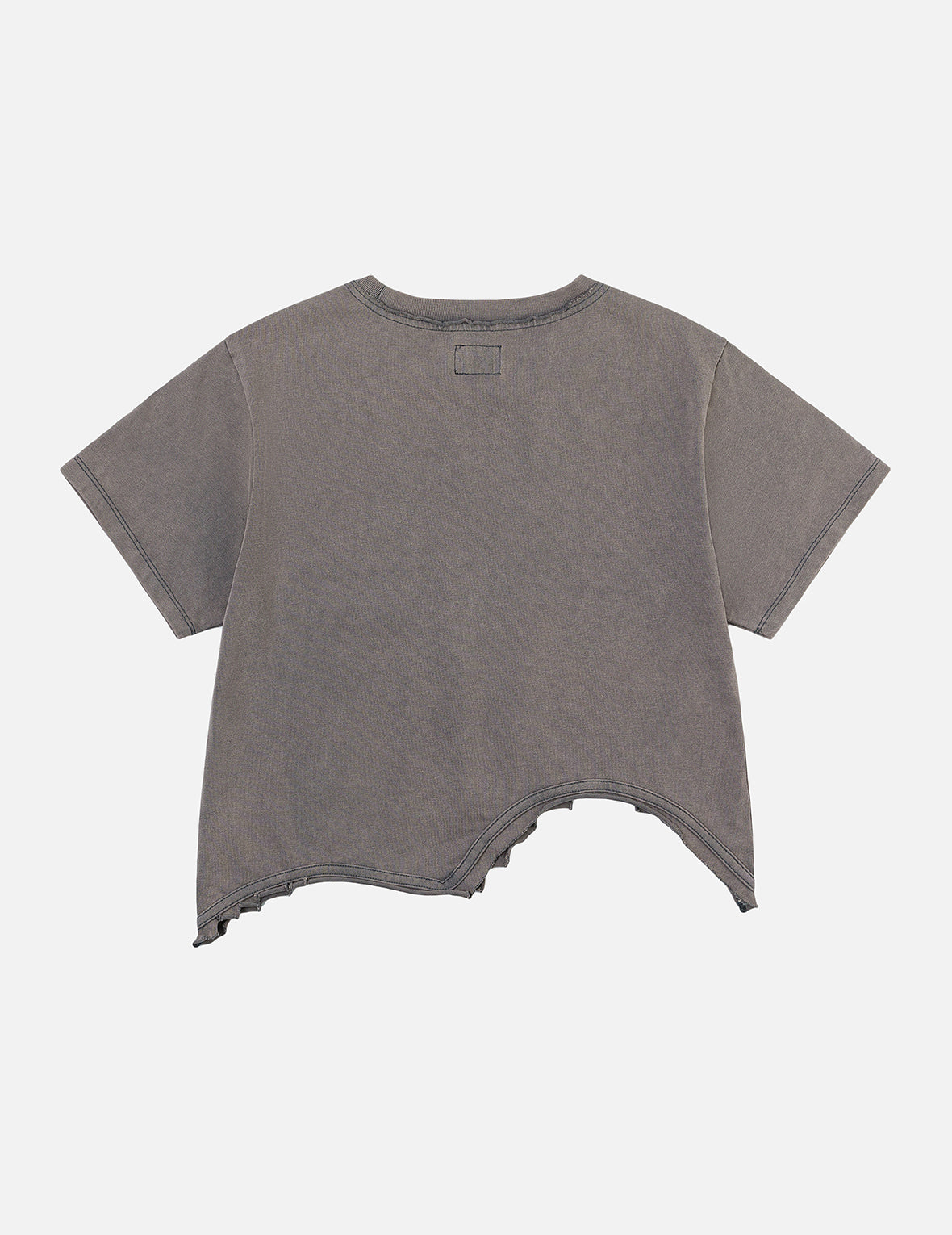 Logo Print and Distressed Detail Fashion Fit T-Shirt