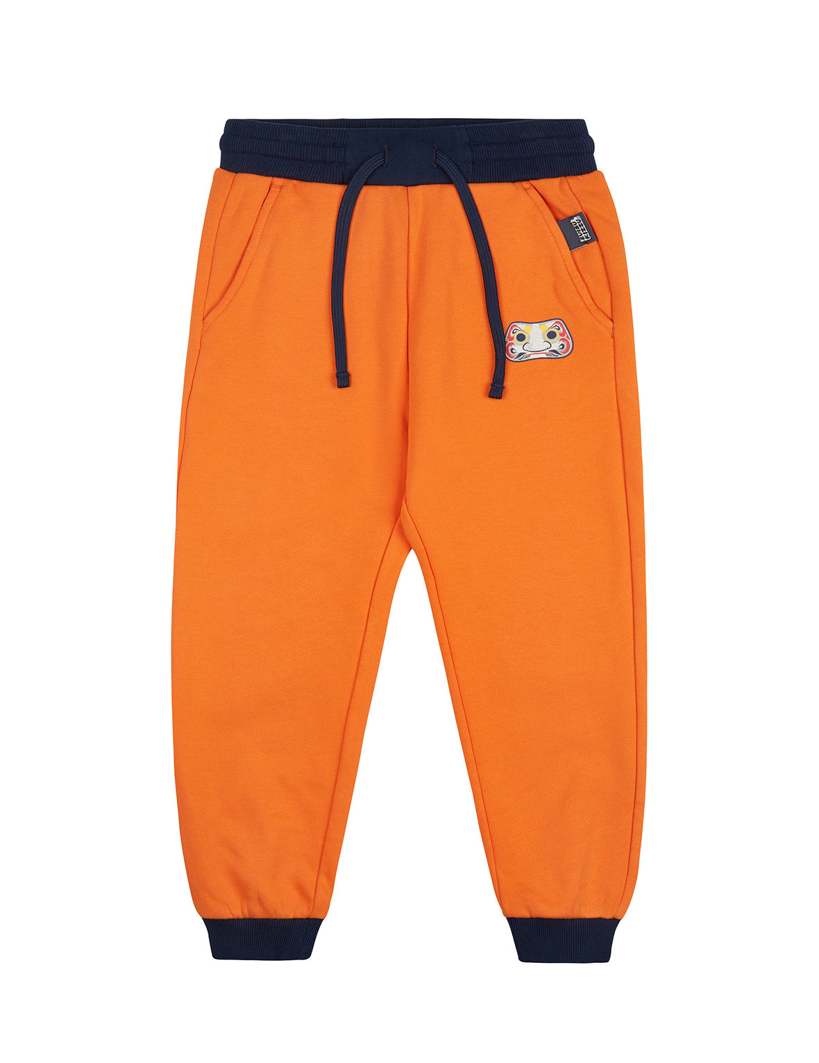 达摩面具印花拼色运动裤