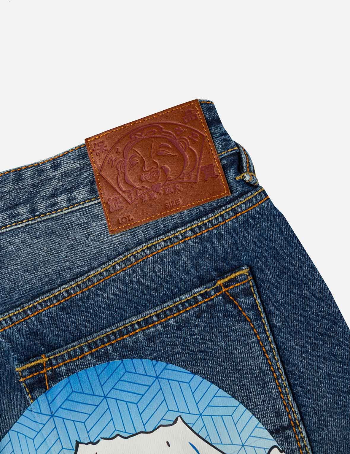 EVISU X MOOSE KNUCKLES 浮世绘牛仔裤