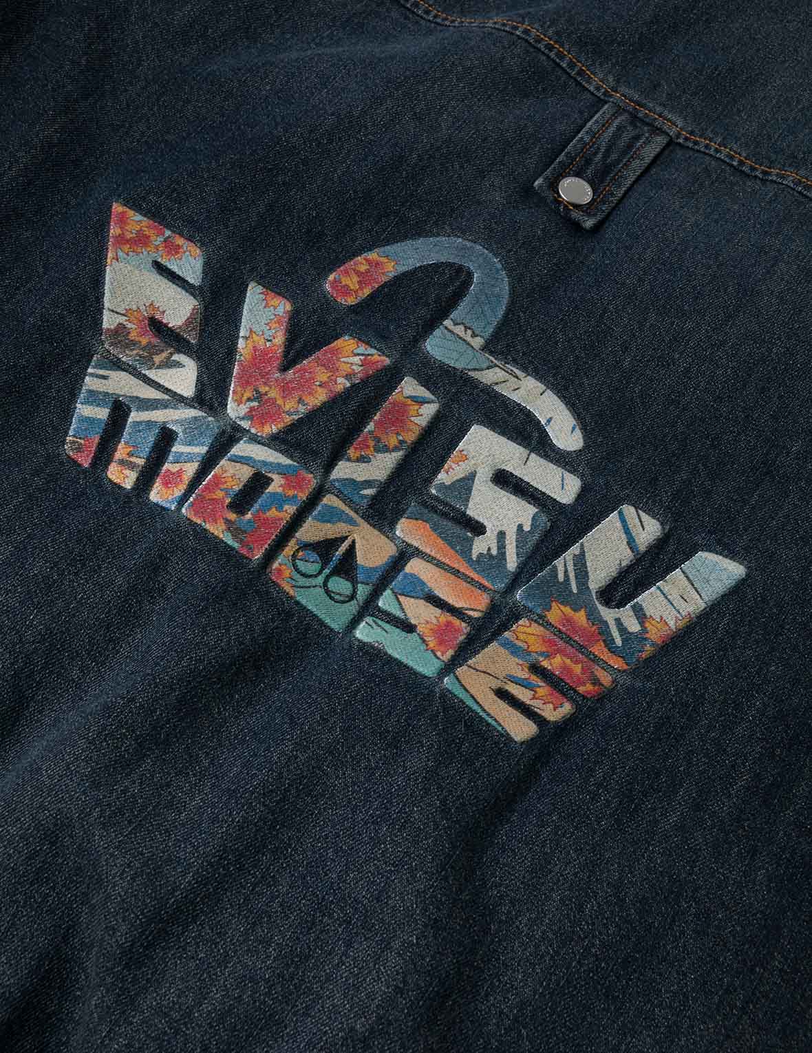 EVISU X MOOSE KNUCKLES 浮世绘牛仔飞行员羽绒