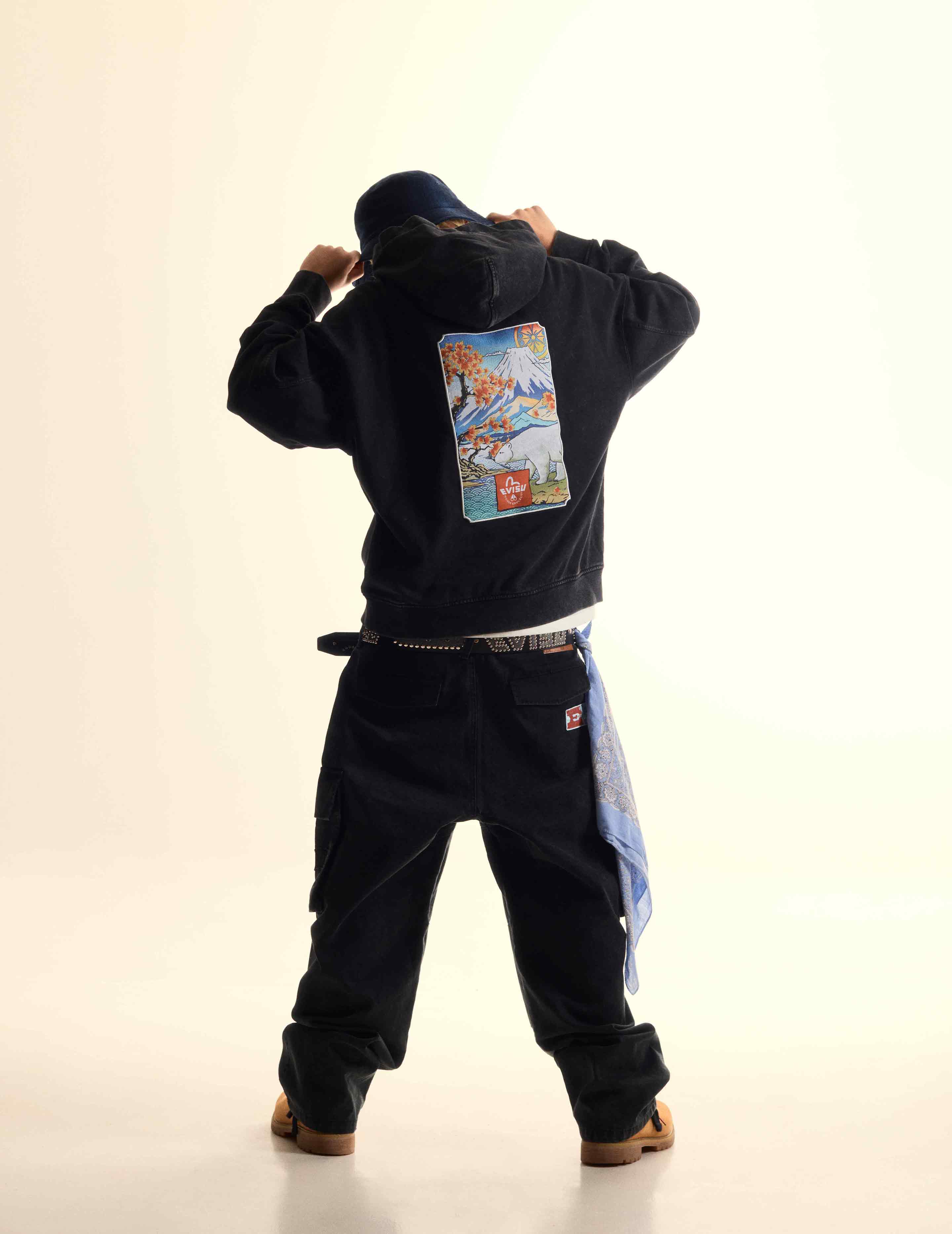 EVISU X MOOSE KNUCKLES 浮世绘连帽卫衣