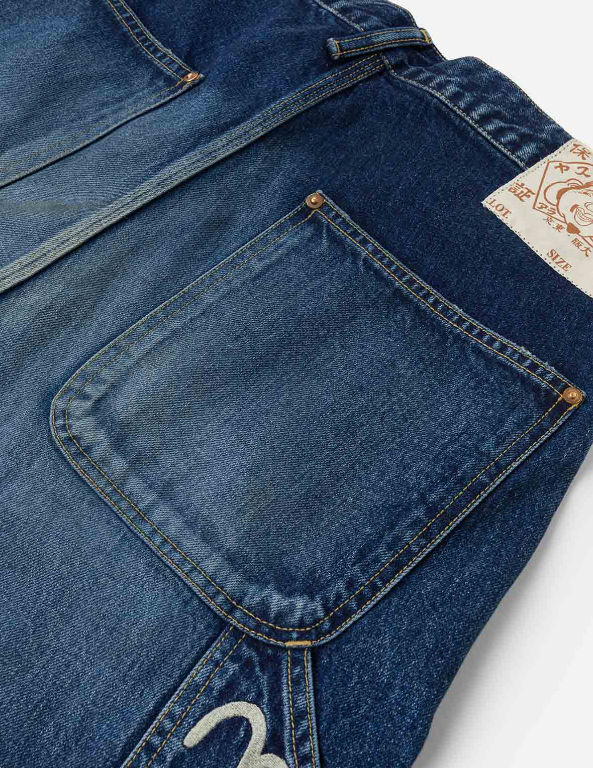 洗水海鸥刺绣常规版型画家牛仔裤