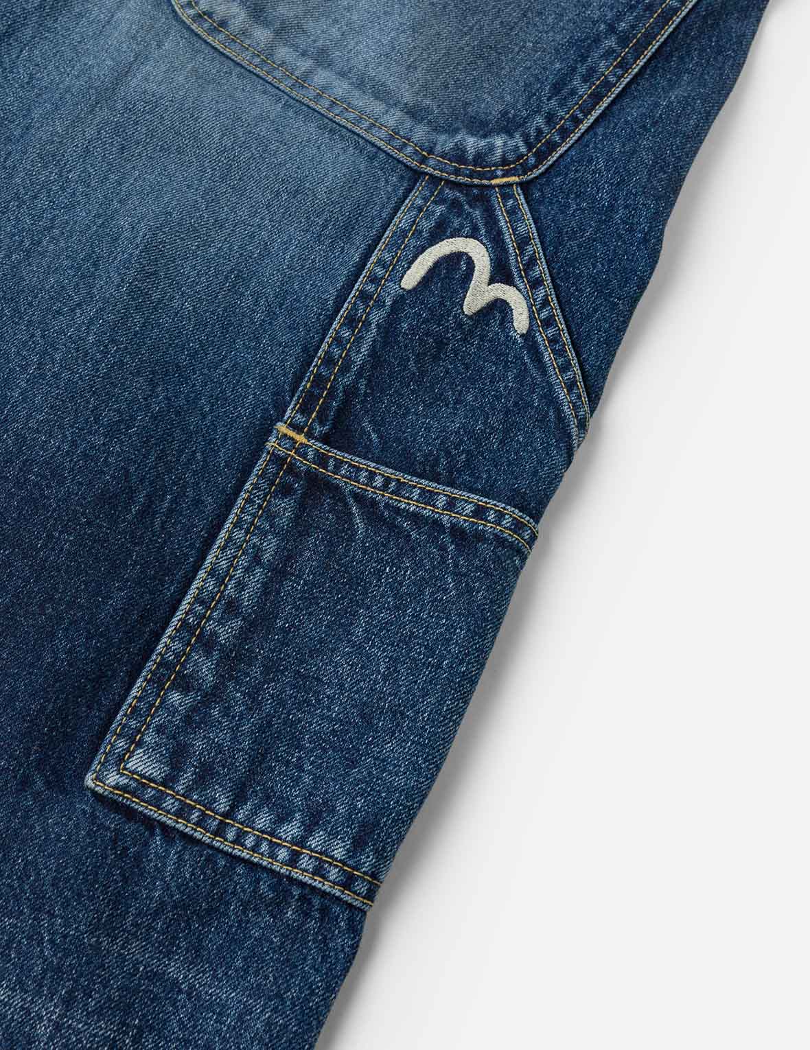 洗水海鸥刺绣常规版型画家牛仔裤