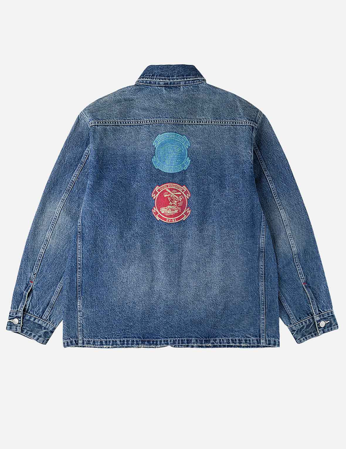 Multi Patches Denim Chore Jacket
