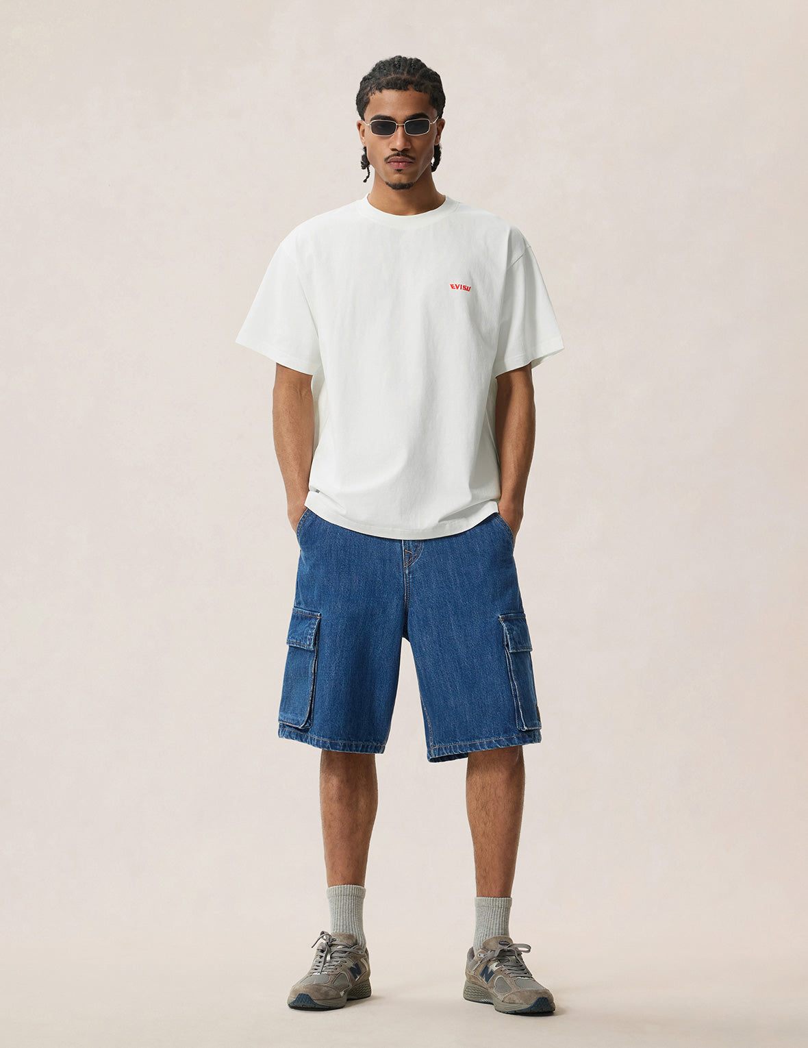 Multi-Pocket Seagull Dark Indigo Jorts