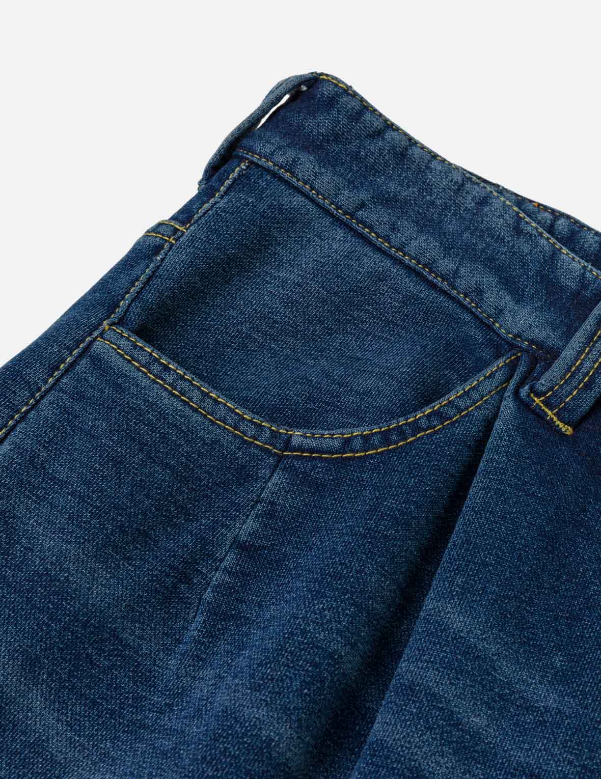 Washed 4 Pockets Pants