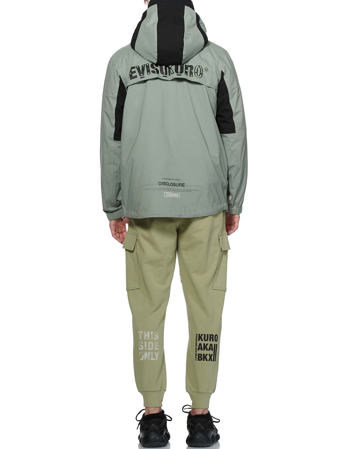 反光人字纹织带防风冲锋衣