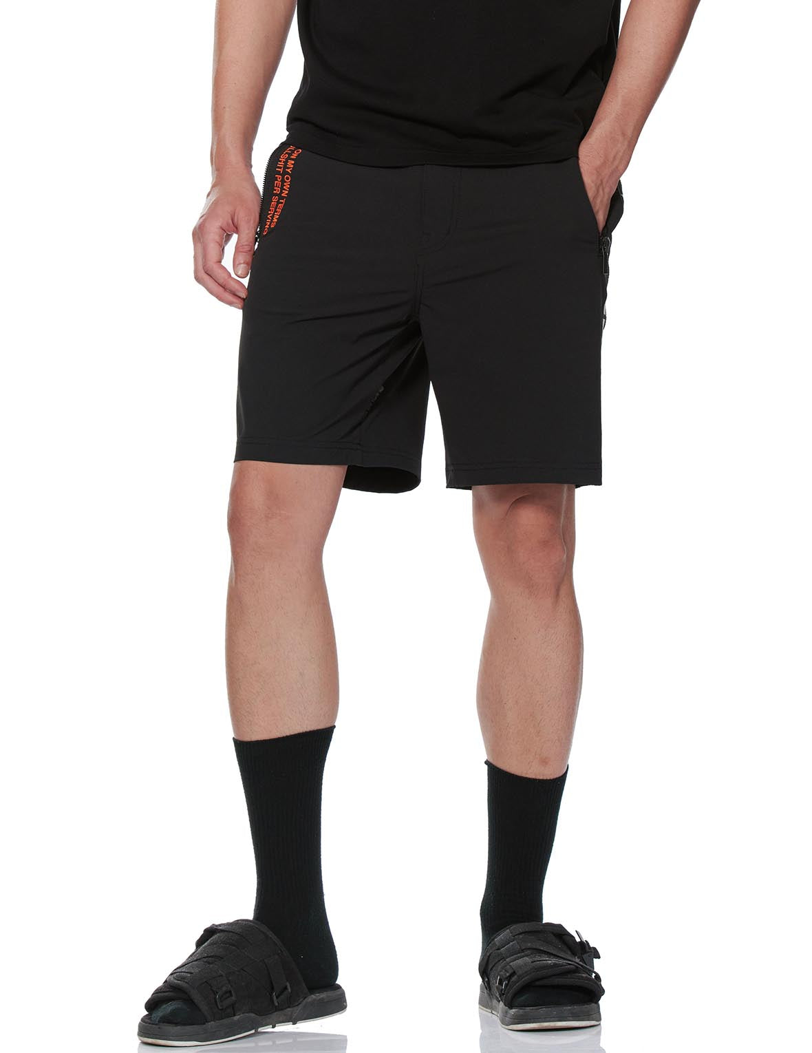 Logo Print and Embroidery Shorts