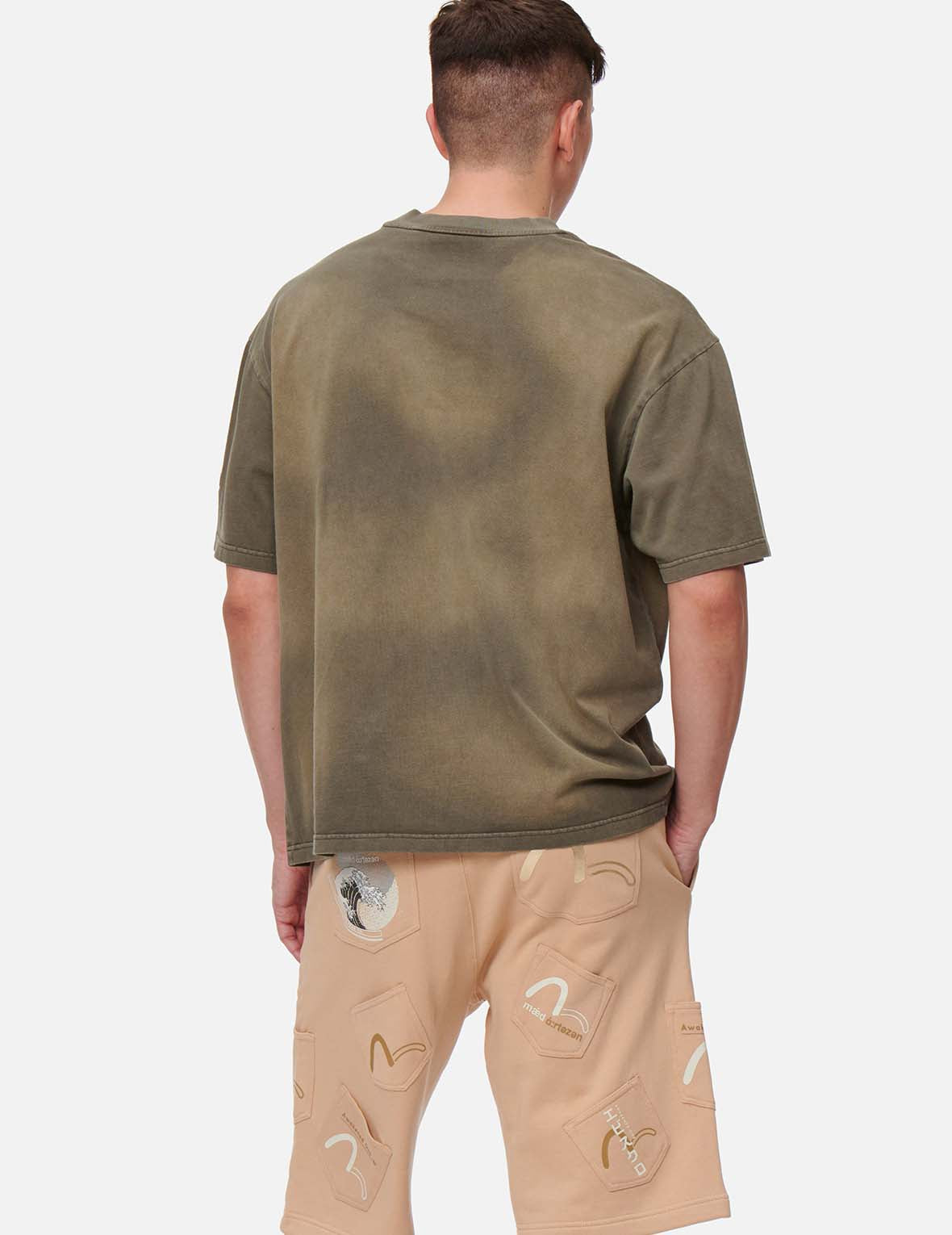 浮世绘海浪Logo刺绣T恤