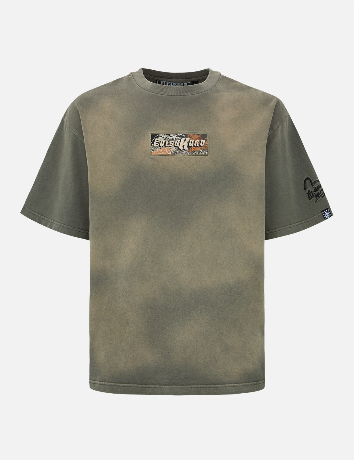 浮世绘海浪Logo刺绣T恤