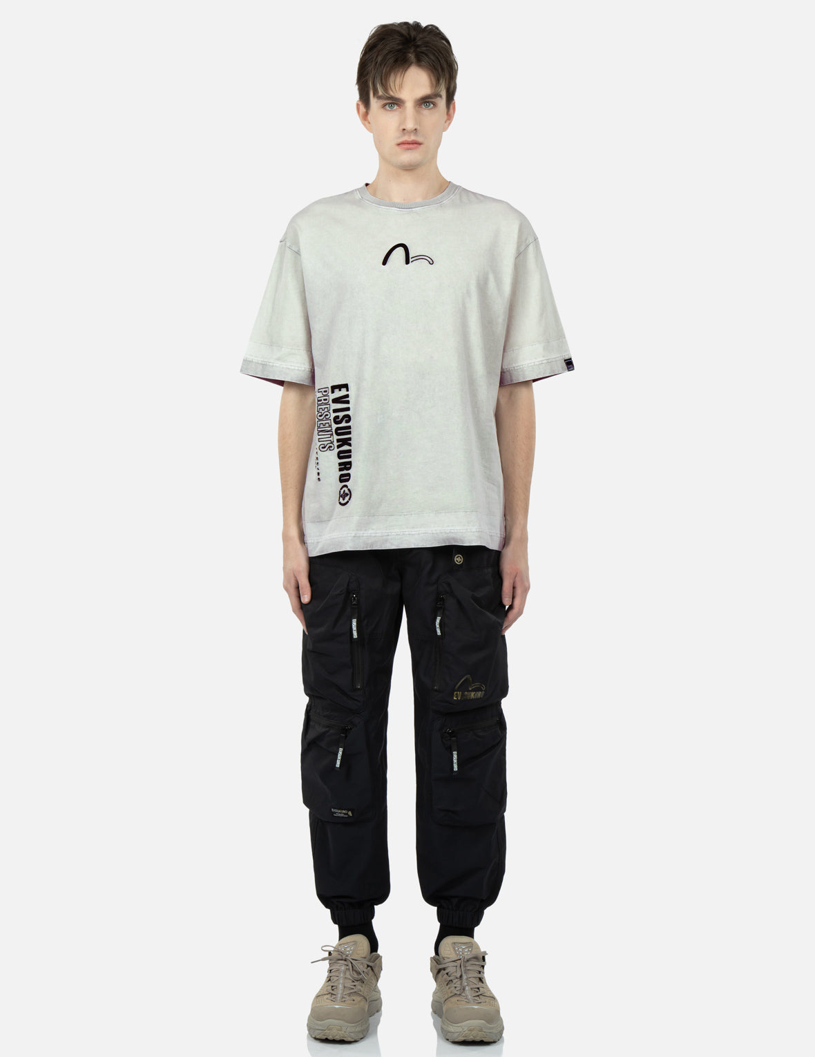 多重立体口袋束脚裤