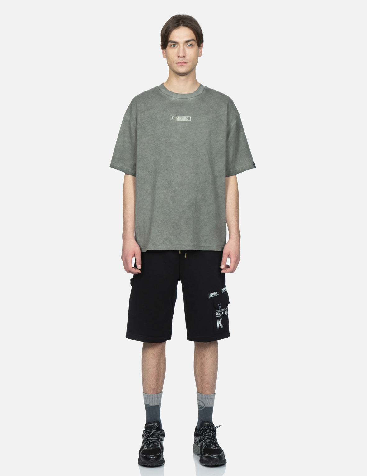 Logo and Seagull Print Sweat Shorts