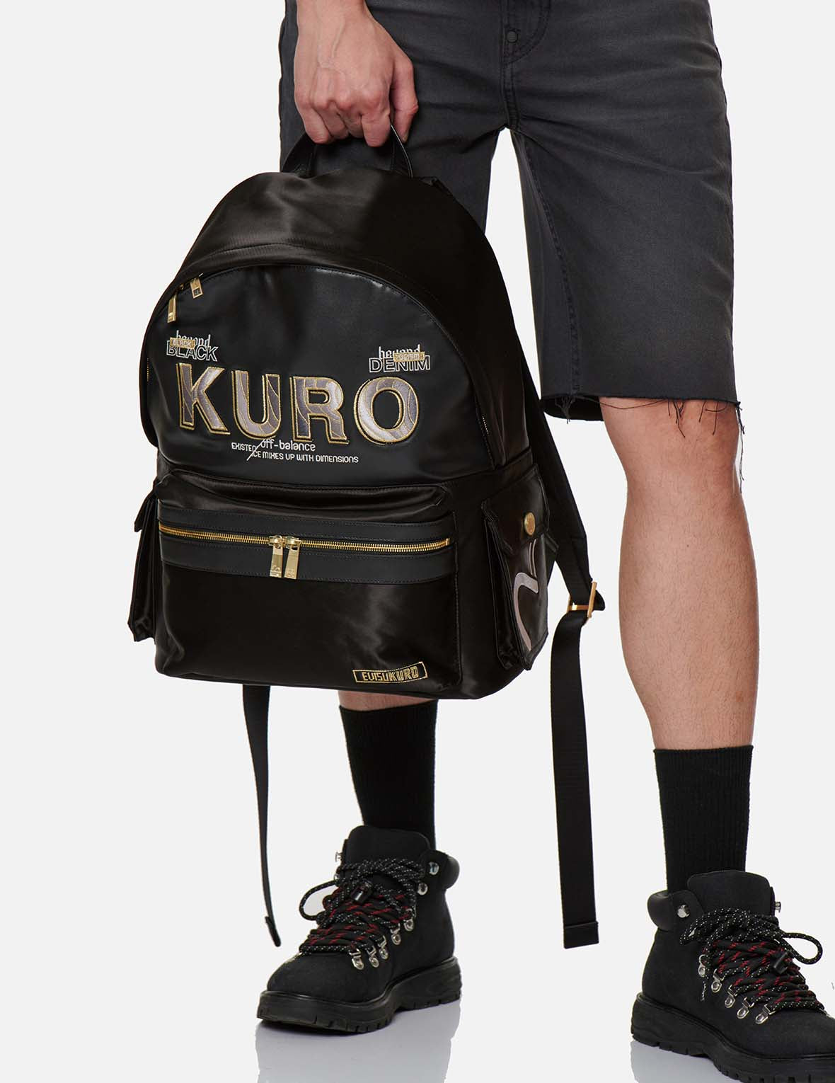 Wave Infused Logo Embroidered Backpack
