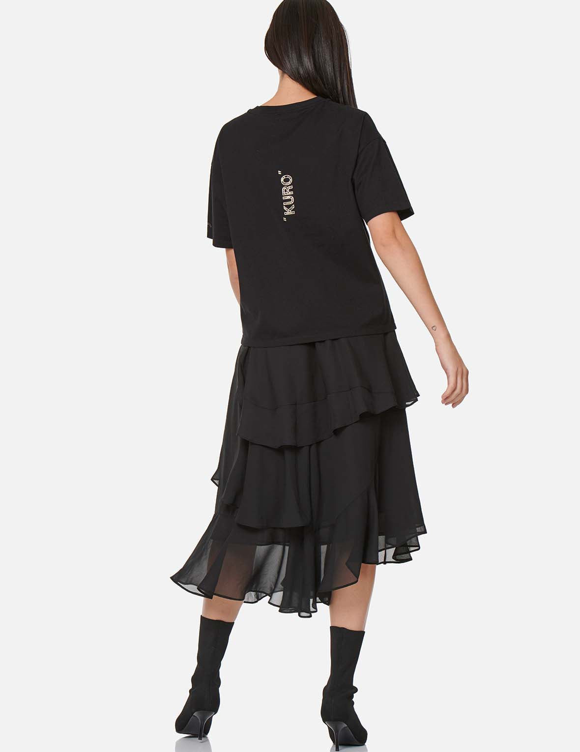 Draped Metal Chain T-shirt
