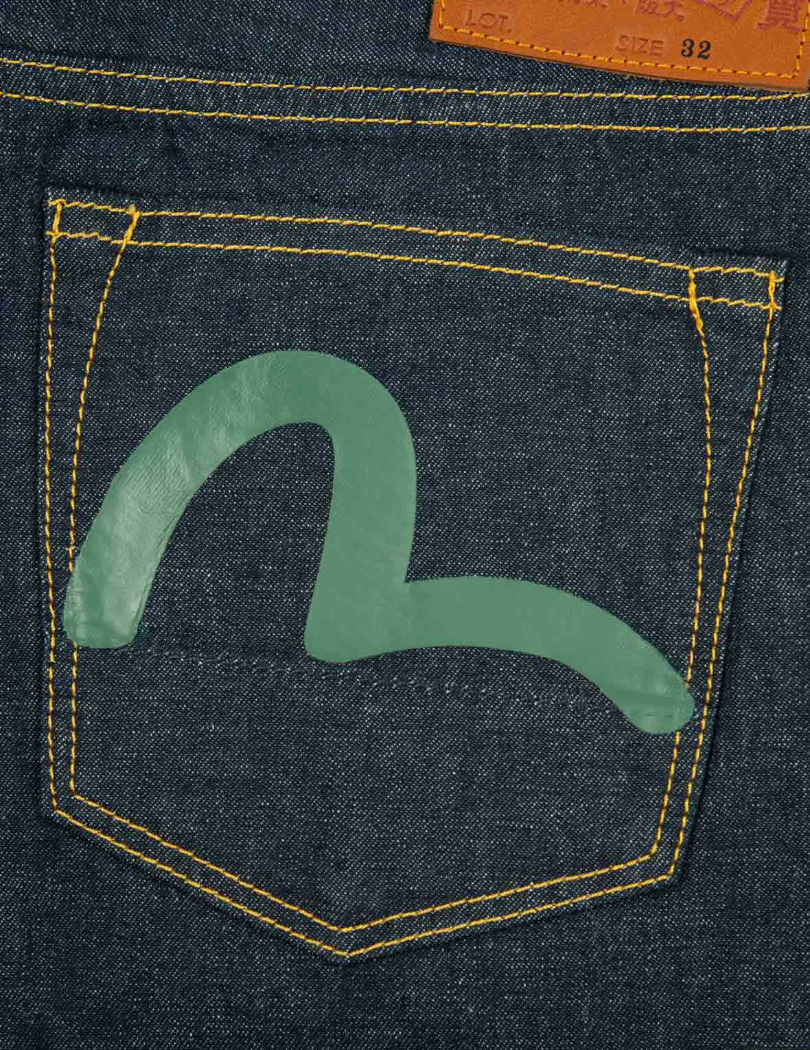 Seagull Print Denim Jogger Pants