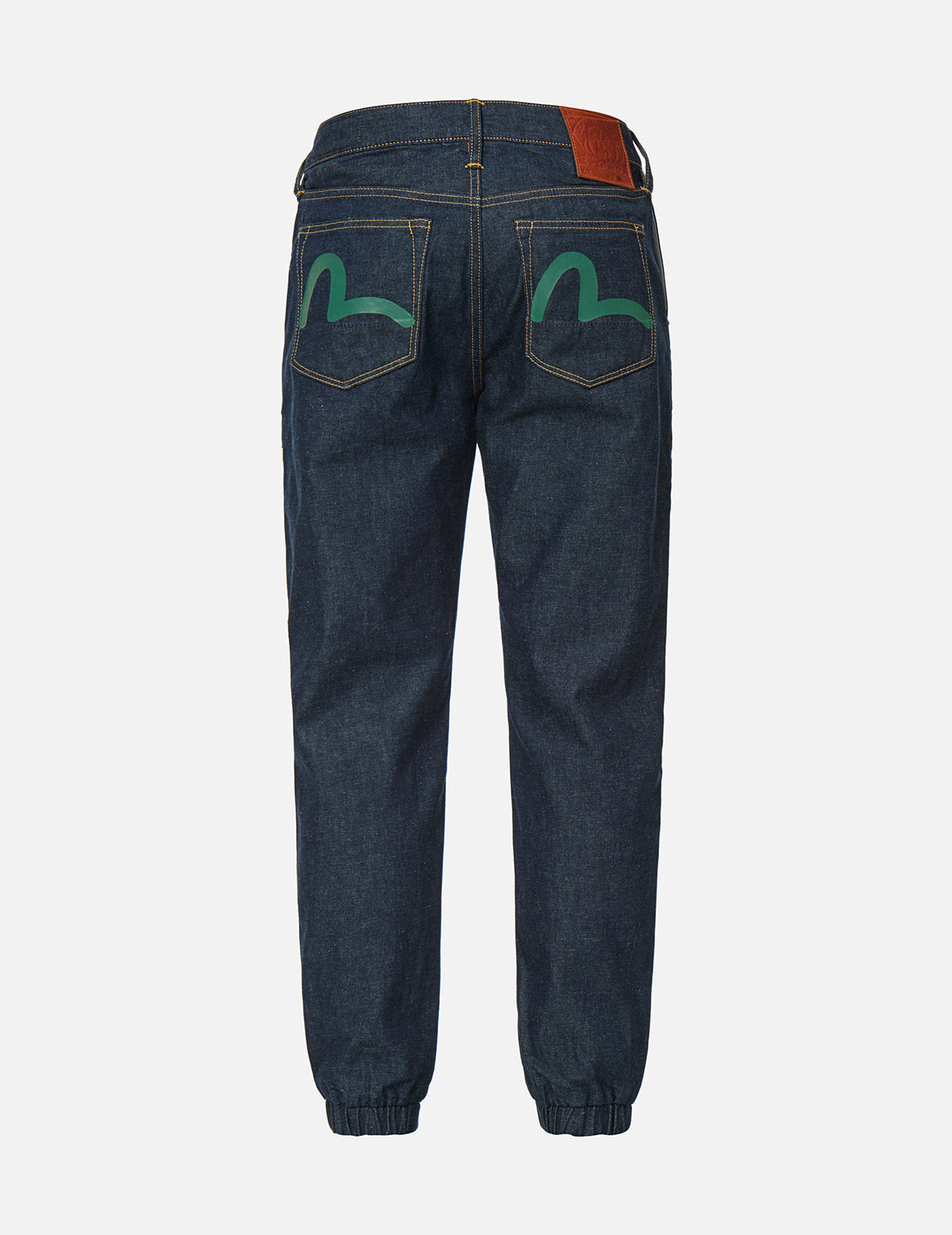 Seagull Print Denim Jogger Pants