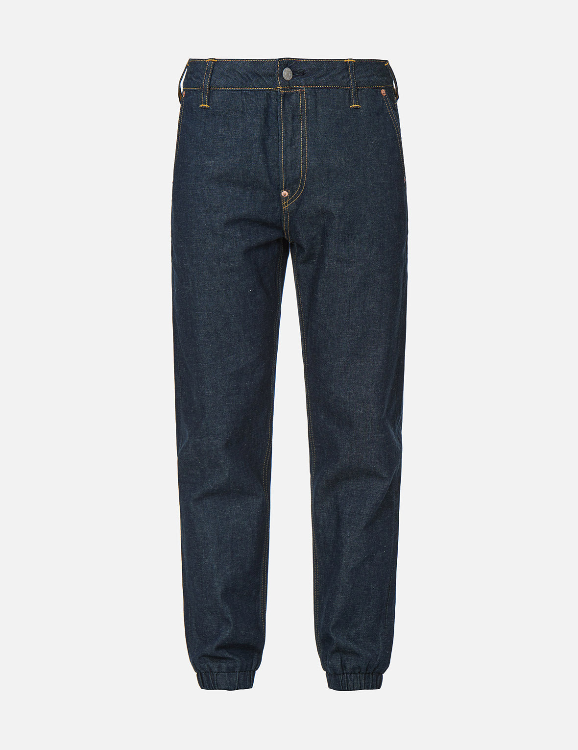 Seagull Print Denim Jogger Pants