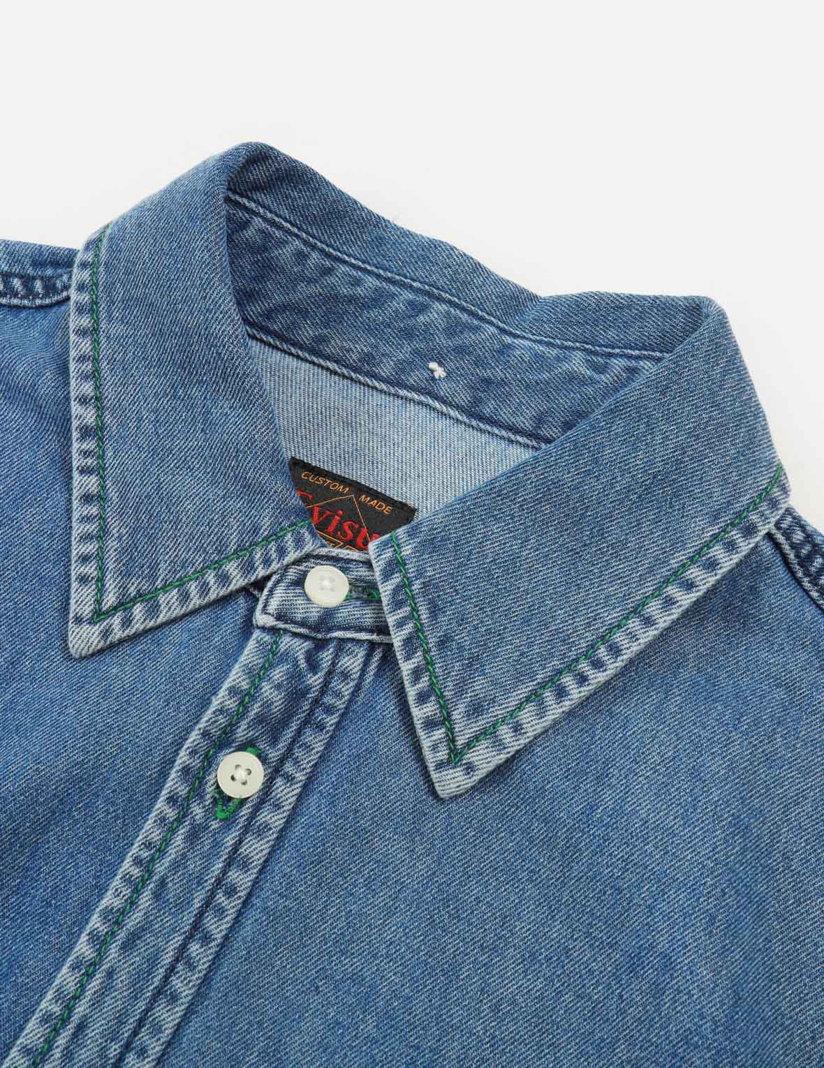 Calligraphy Daicock Relax Fit Denim Shirt