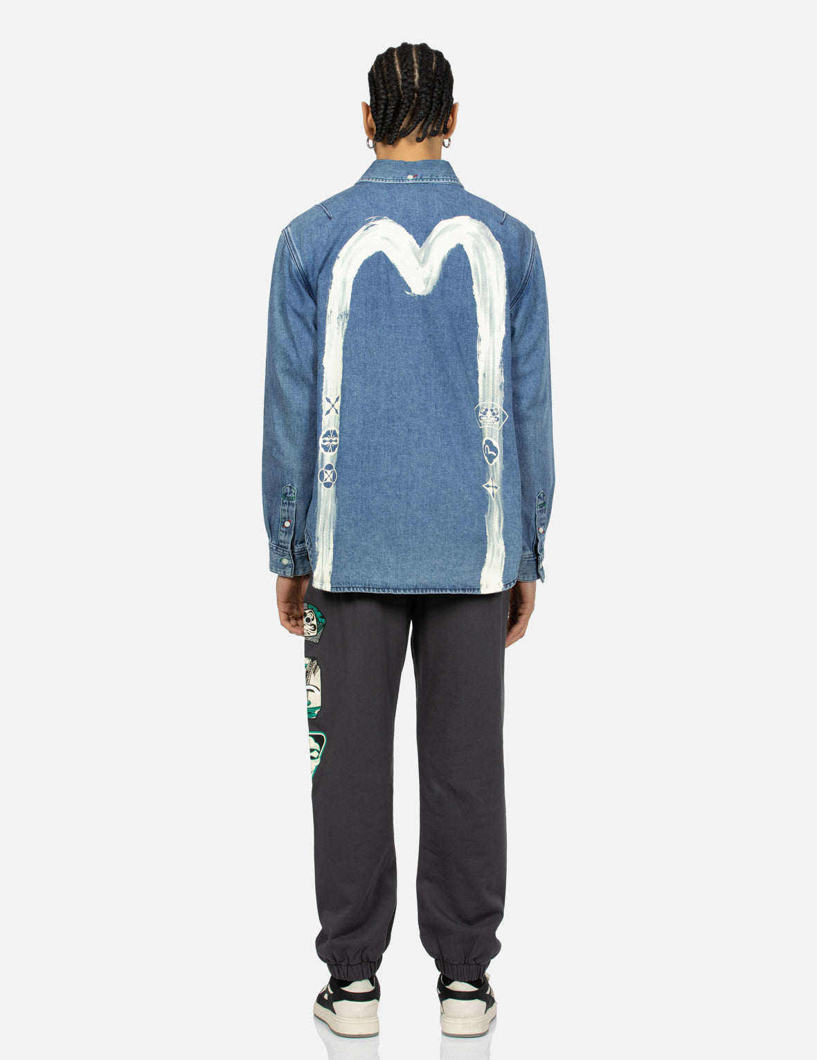 Calligraphy Daicock Relax Fit Denim Shirt