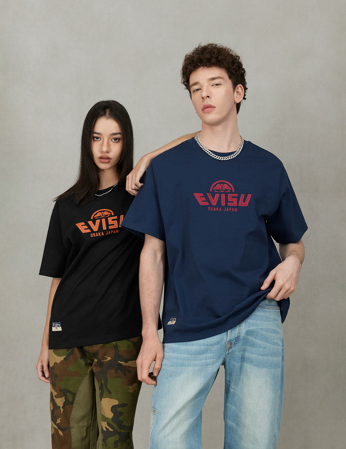 Multi-Pocket with Seagull Print 3D Fit Jeans