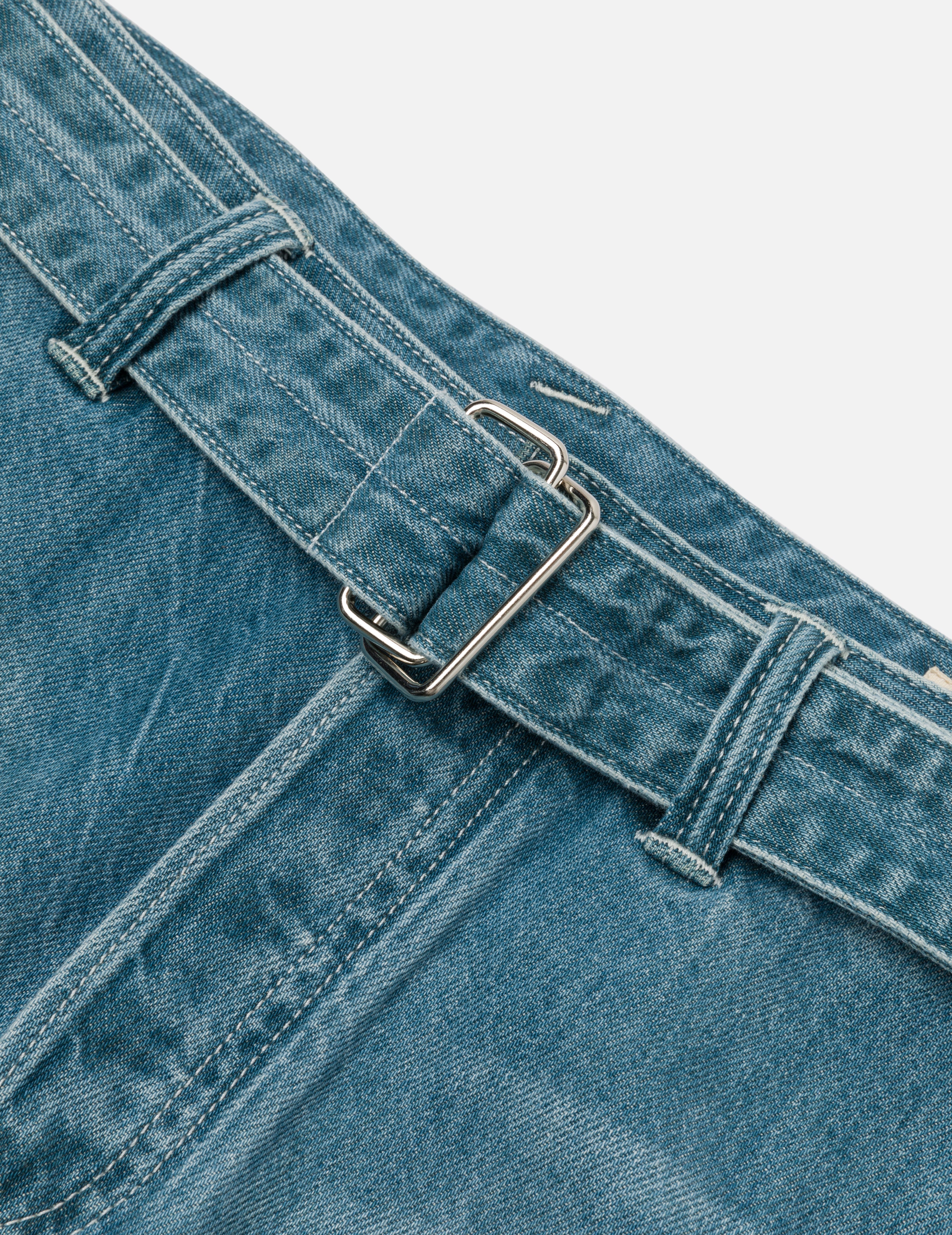 趣味海鸥印花口袋宽松版型牛仔裤 #2038