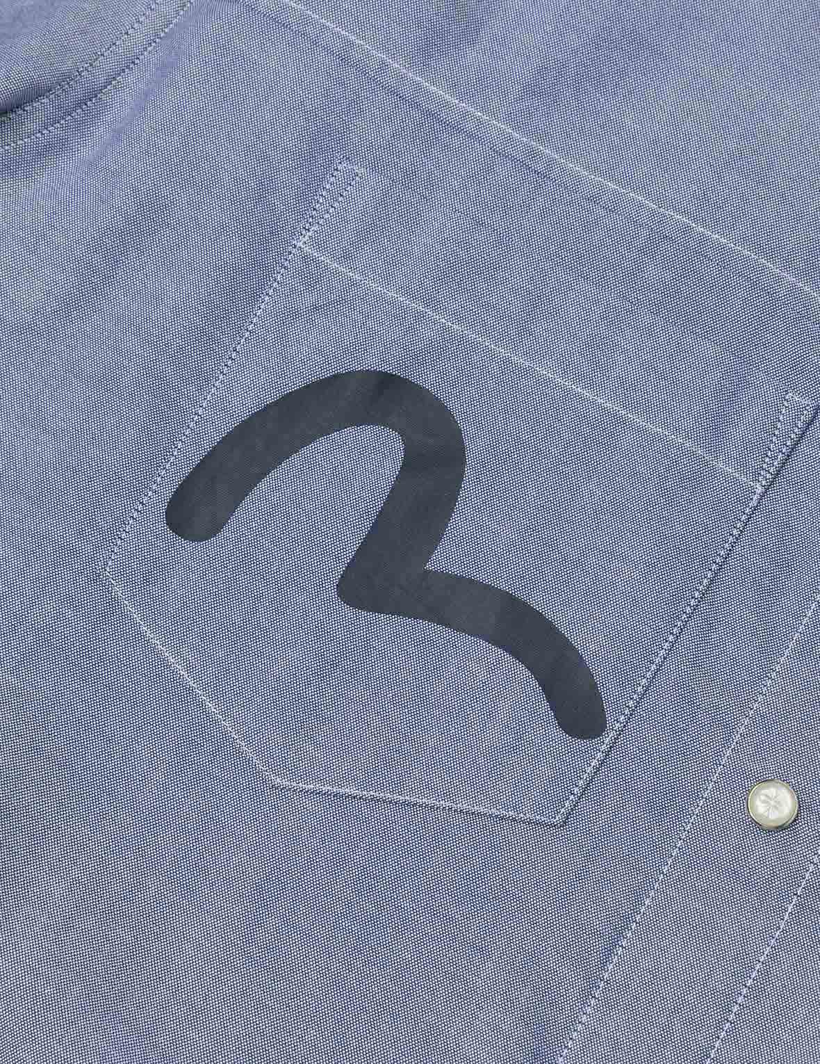 Half Kamon Embroidery and Print Relax Fit Shirt