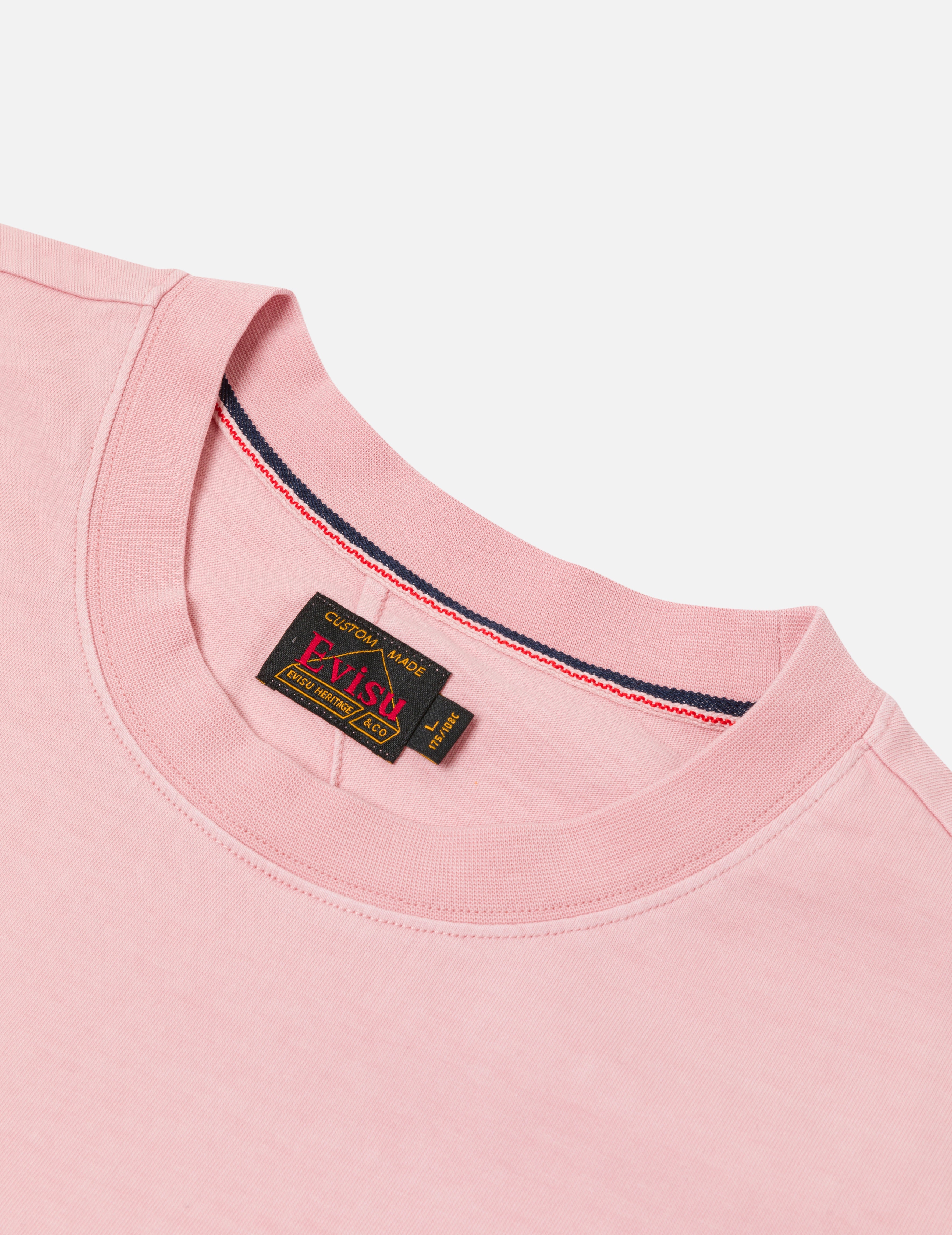 海鸥刺绣缝线口袋宽版休闲T恤