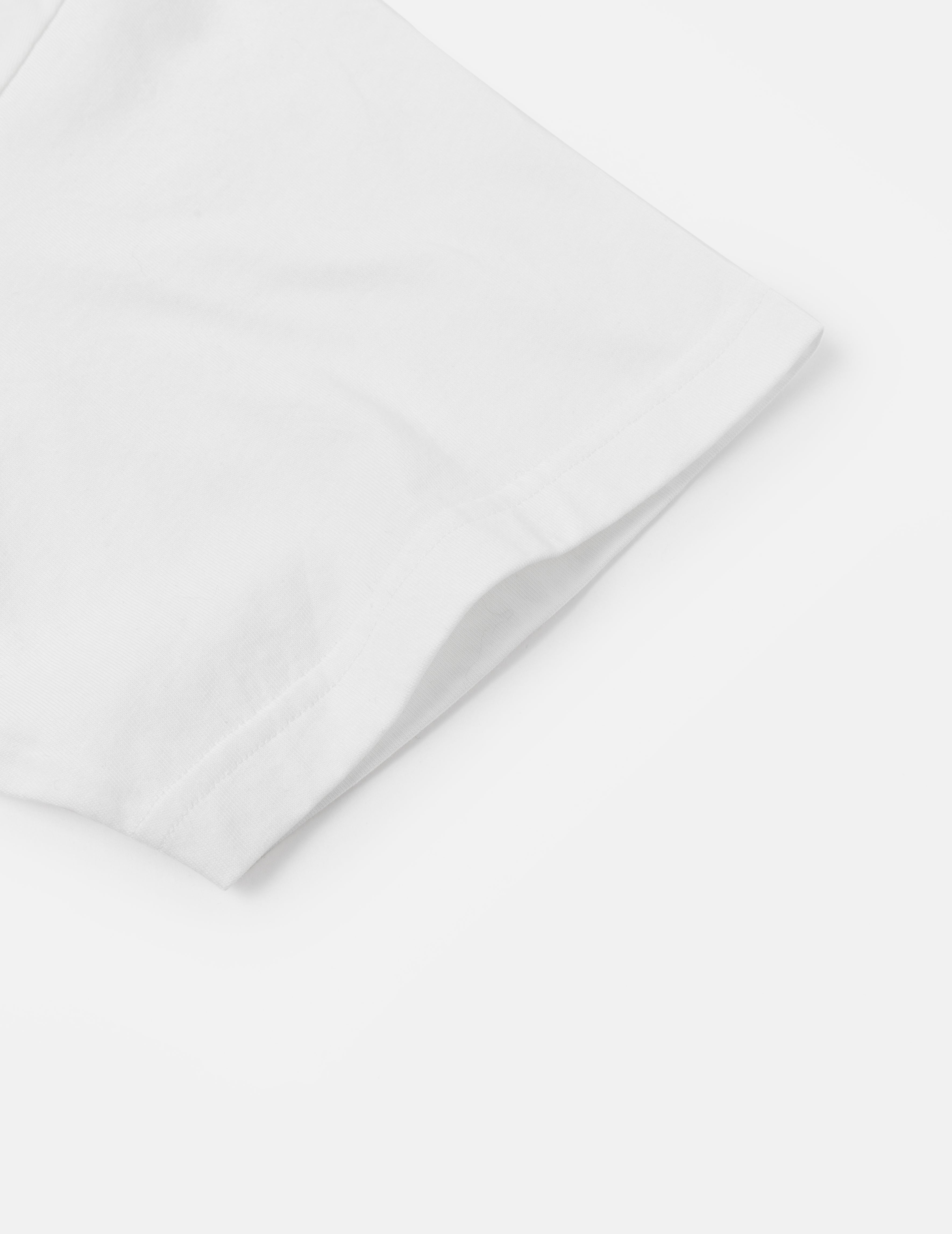 海鸥刺绣缝线口袋宽版休闲T恤