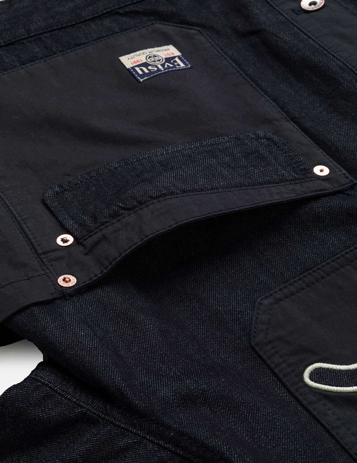 Fabric Blocking Denim Jacket