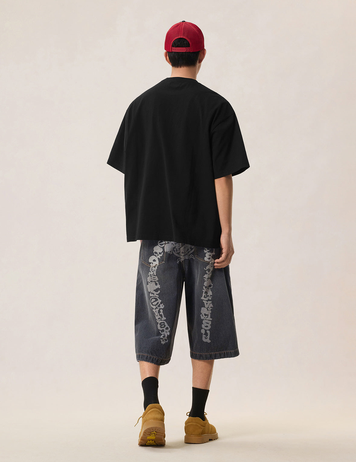 Skull Daicock Denim Shorts