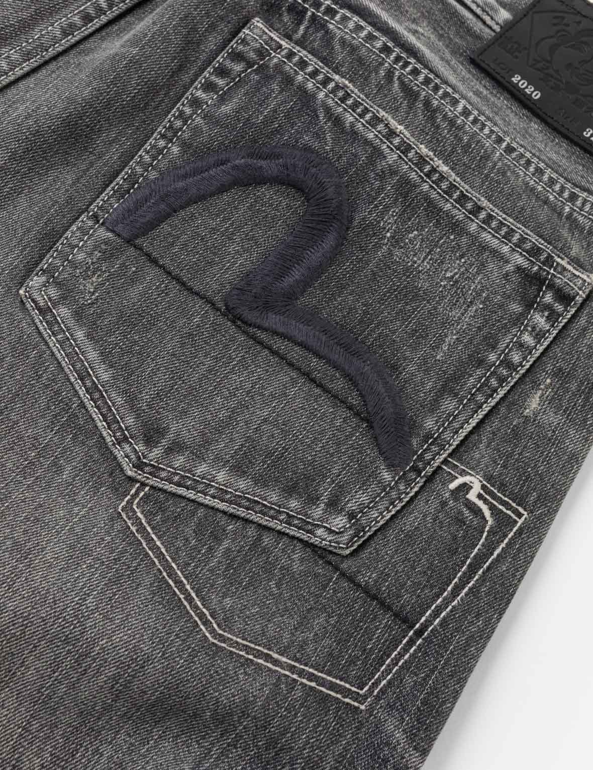 Black Palette Seagull Embroidery Jeans #2020