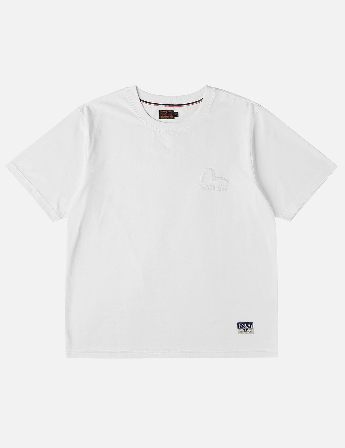 Monochrome Seagull Embroidery T-shirt