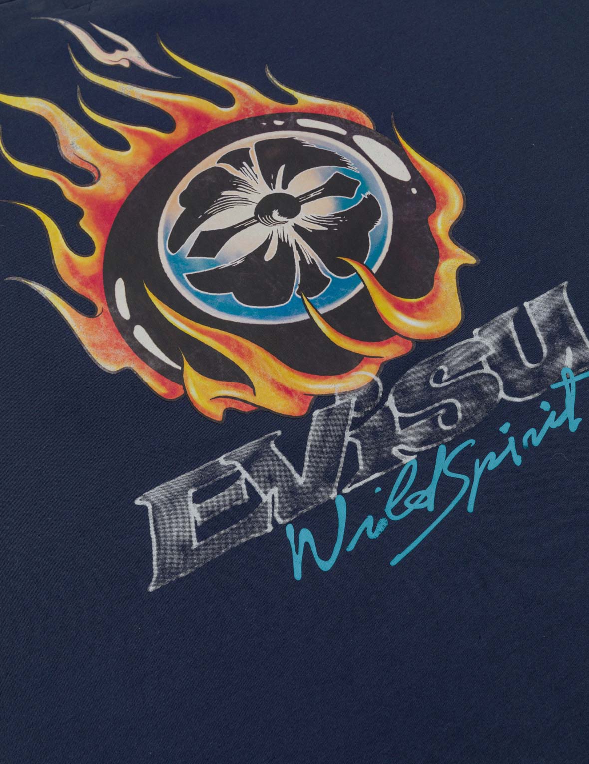 Flaming Kamon Snooker Print T-shirt