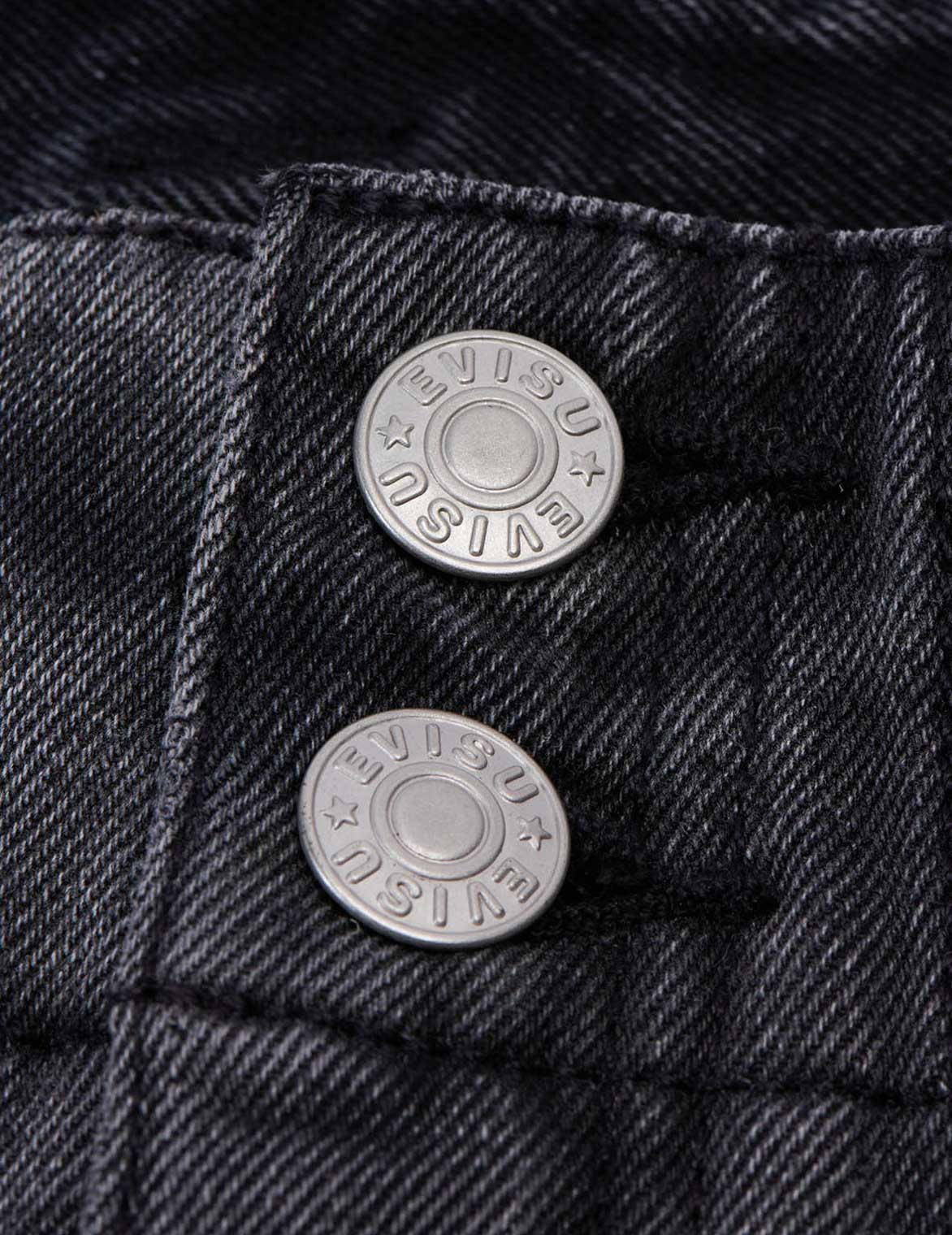 小海鸥印花浅灰色牛仔短裤