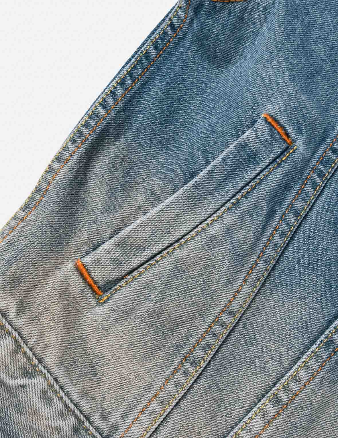 Brocade Panel Denim Jacket