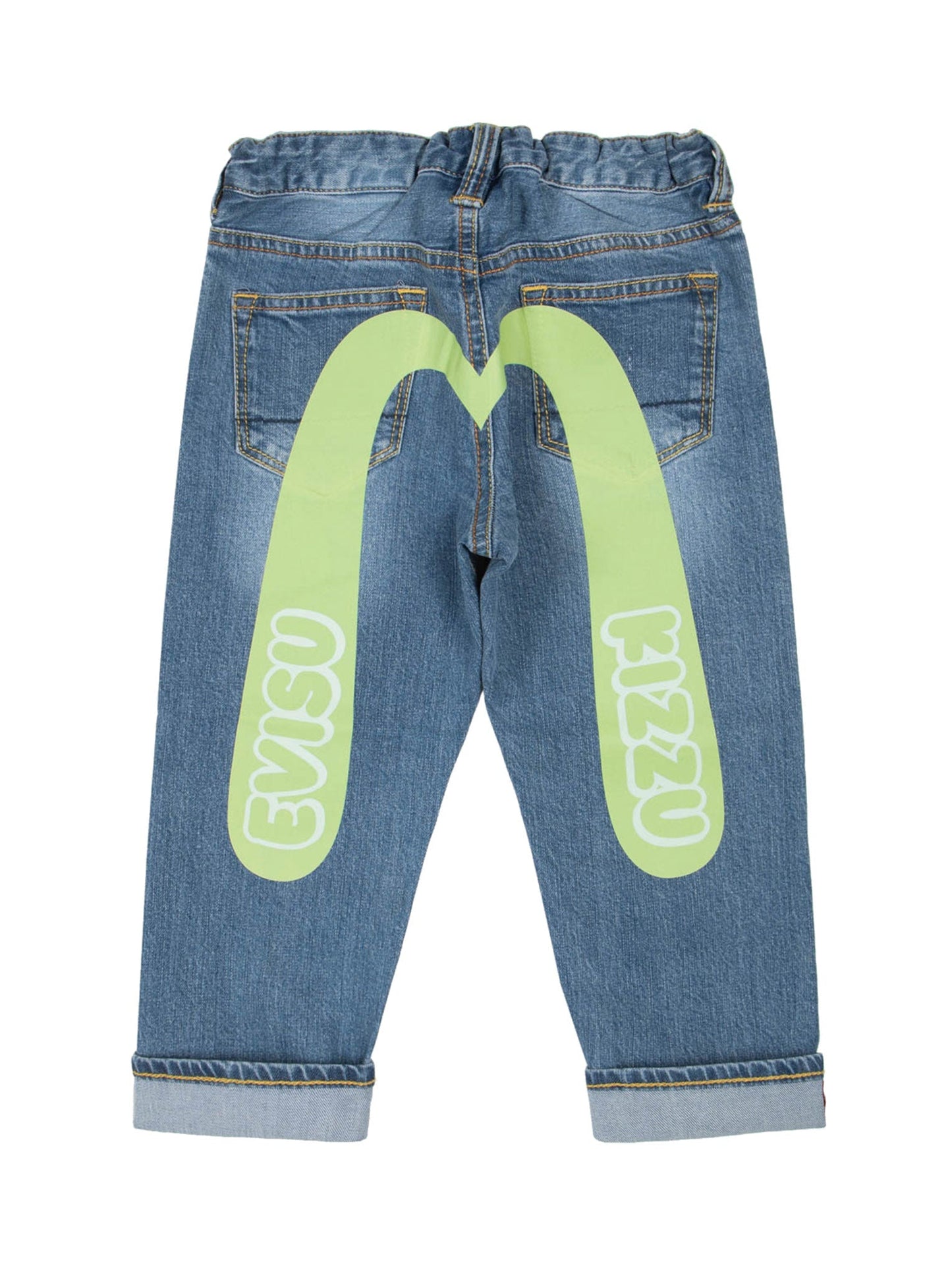 大M印花常规版型牛仔裤