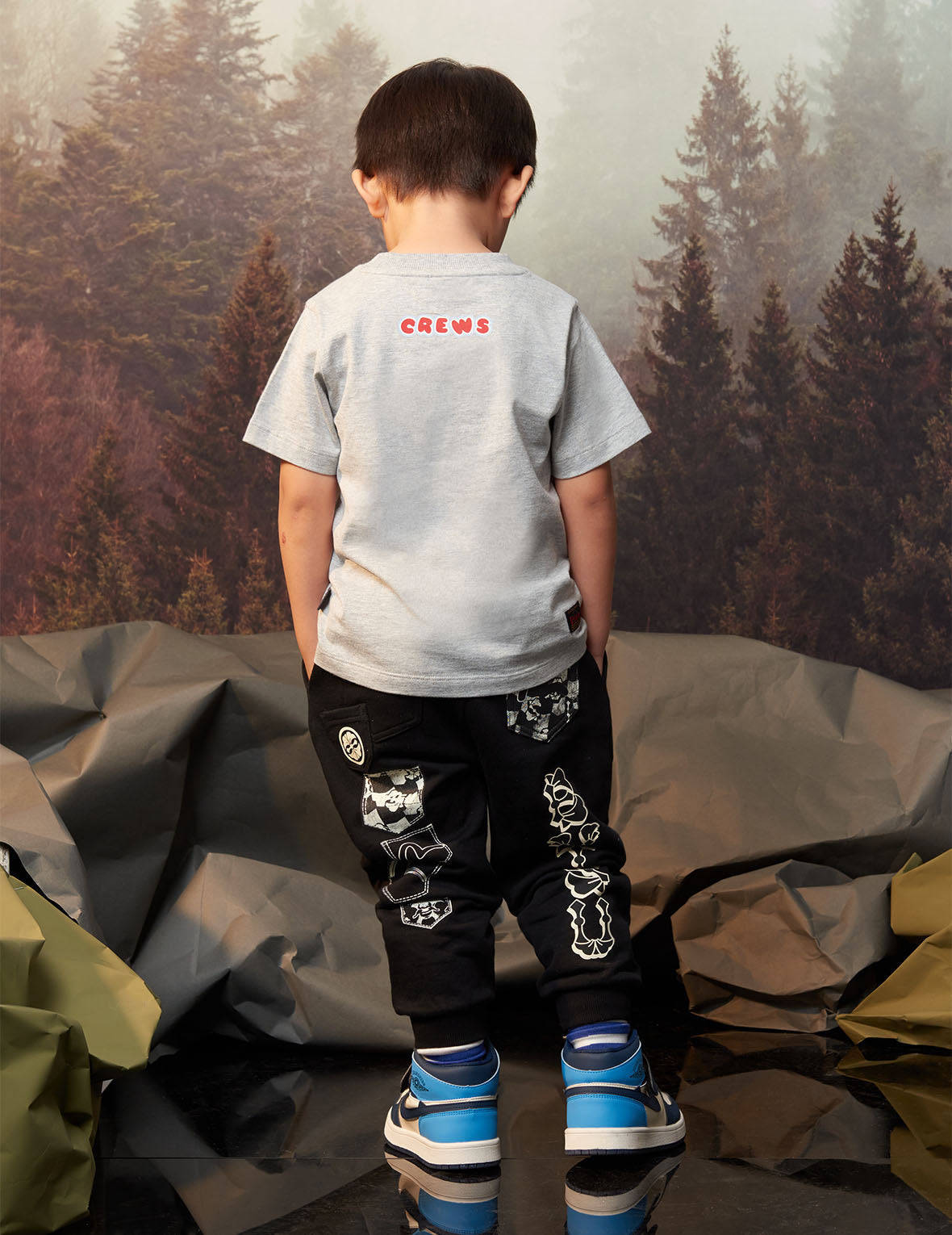 Multi-Pocket Print Regular Fit Sweatpants