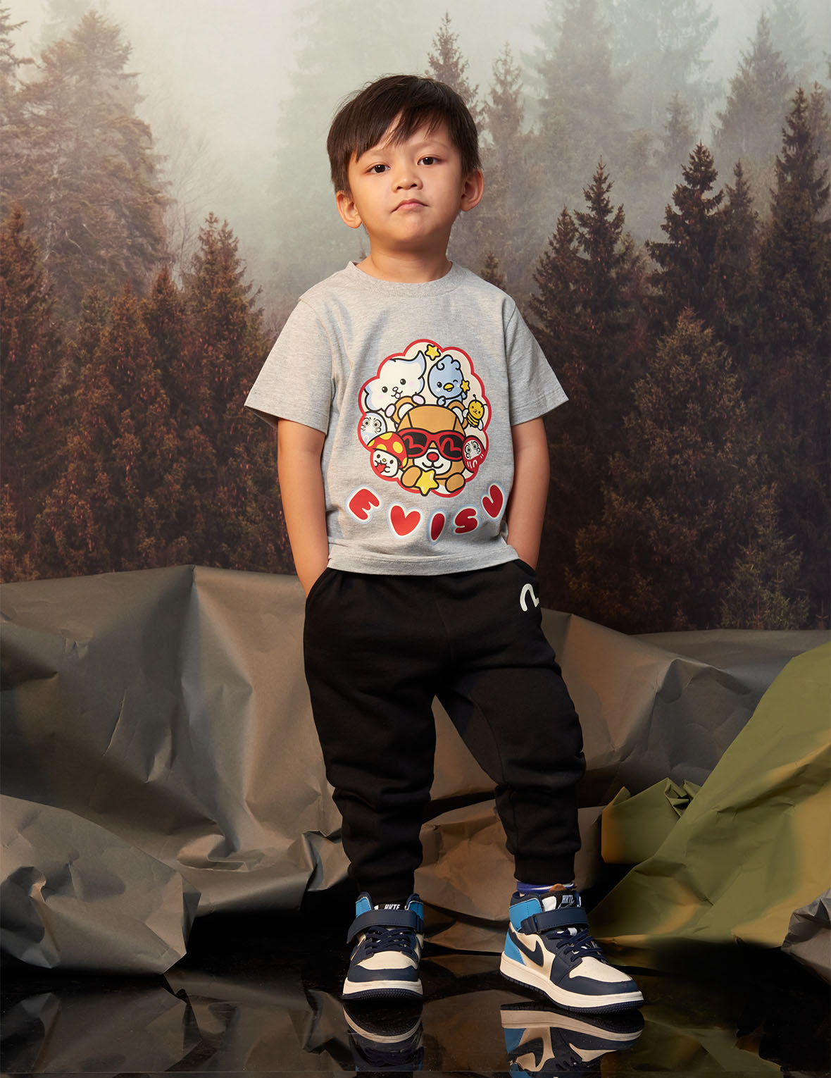 Multi-Pocket Print Regular Fit Sweatpants