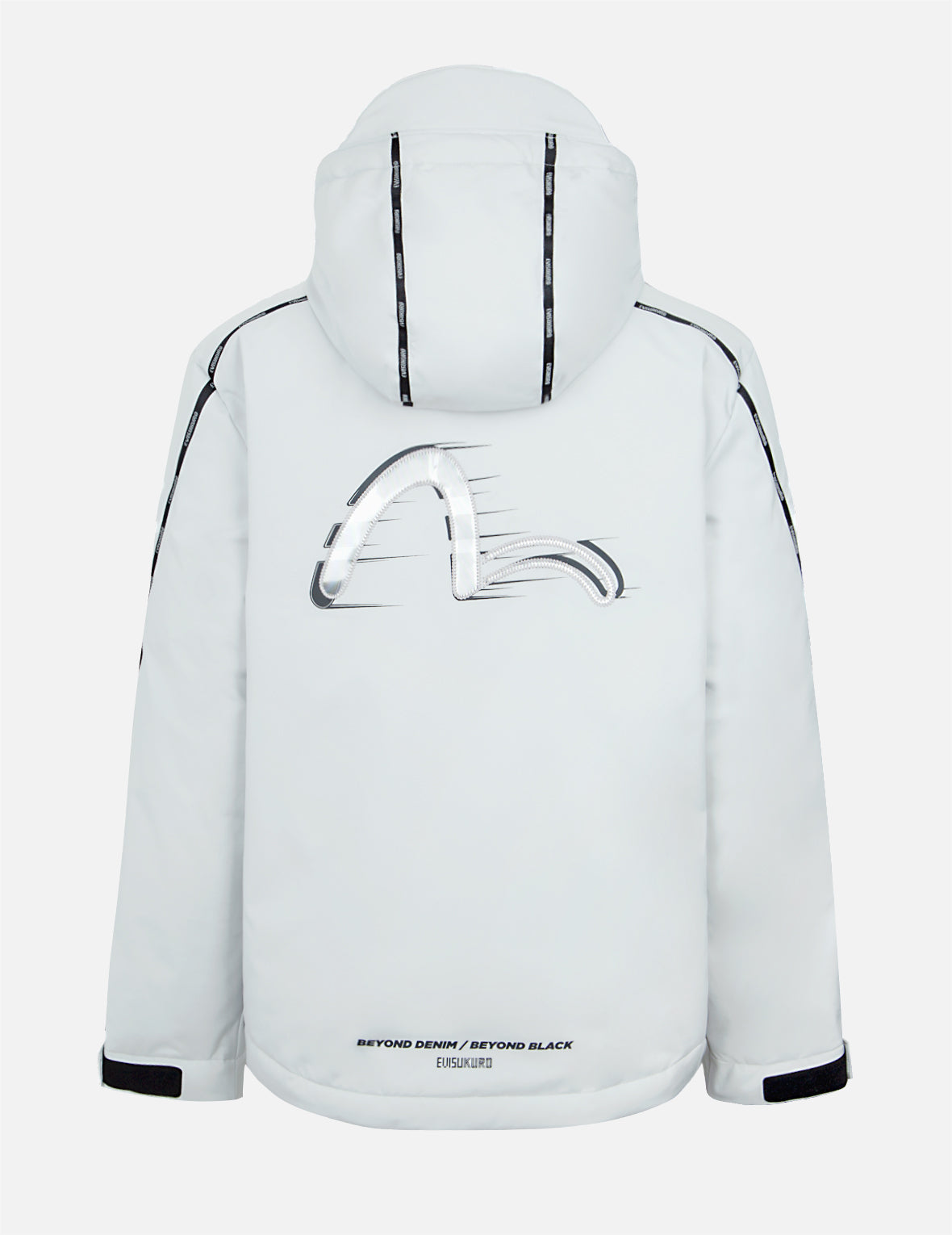 移动式PVC海鸥拼贴羽绒夹克