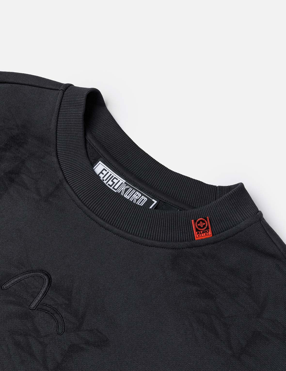 Allover Crinkle Logo Print Regular Fit Sweatshirt