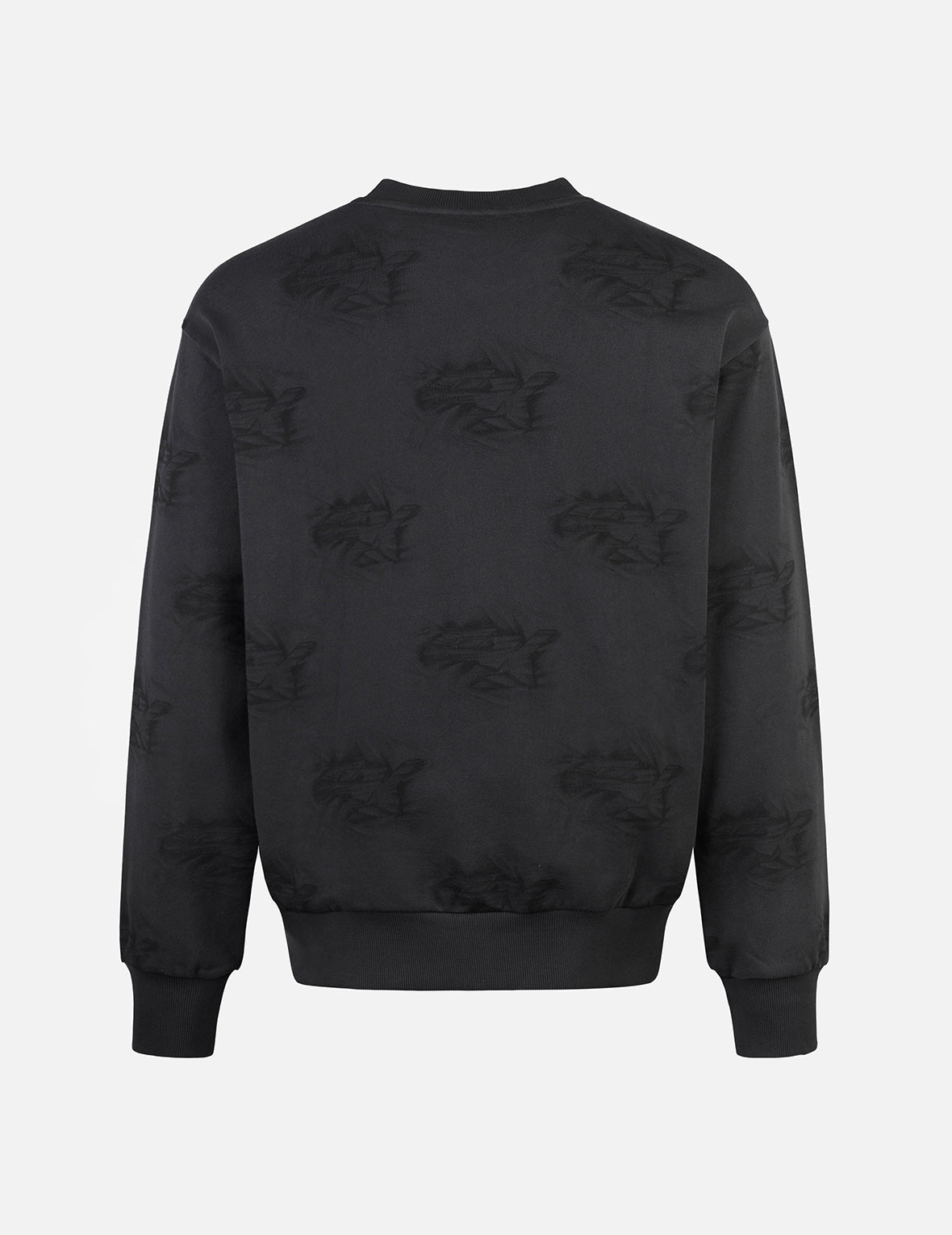 Allover Crinkle Logo Print Regular Fit Sweatshirt