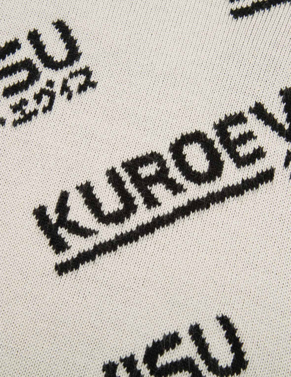 满地Logo提花高领毛衣