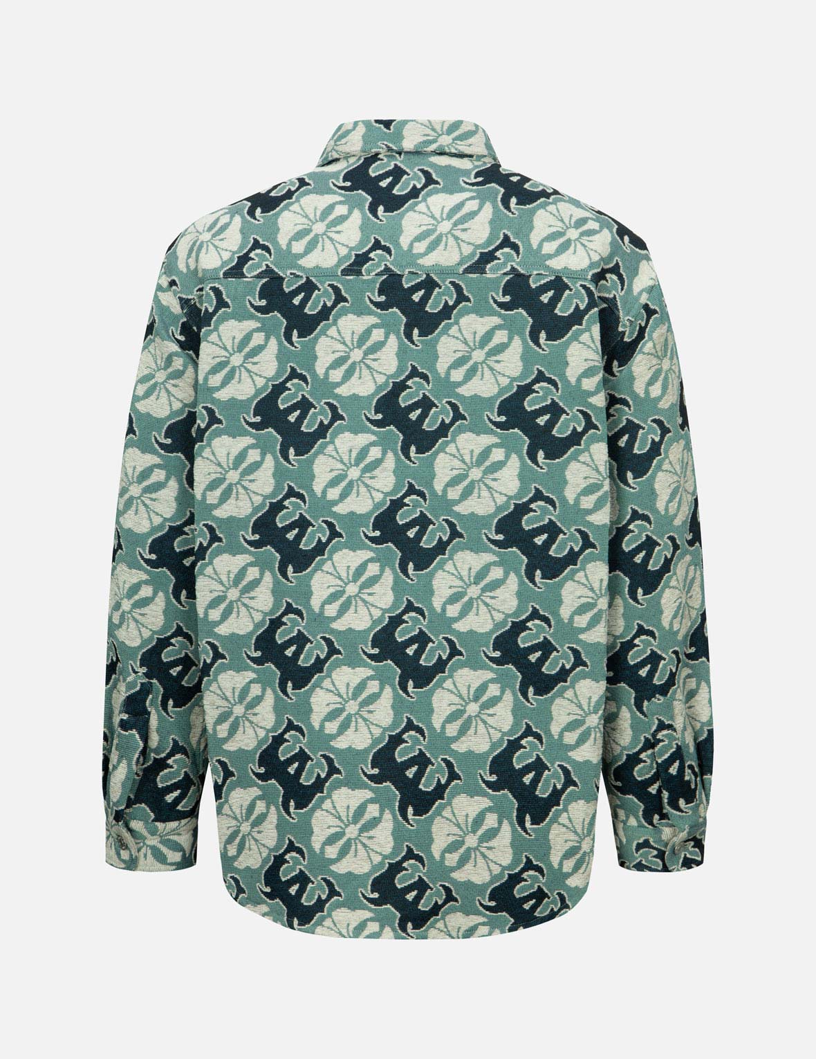 满地家花和商标提花常规版型挂毯外套